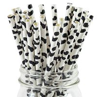 Paper Straws Cowabunga Pattern - Eco Friendly Wedding Straws - Dozens of Designs & Perfect For Any Party! Frozen Dessert Supplies - 25 Count