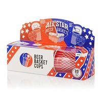 SUCK UK SK CUPBSKTBALL1 Basketball Paper (20 Cups), Blue & Red