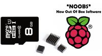 Preloaded 8GB Class 10 Micro SD Card with NOOBS and 3 Piece Aluminum Heatsink for Raspberry Pi 2 Model B