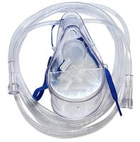 1-Pack Westmed #0370 Medium Concentration Oxygen Mask, Adult w/7' Kink Resistant Tubing