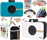 Polaroid Snap Touch Instant Camera Gift Bundle + Zink Paper (30 Sheets) + Snap Themed Scrapbook + Pouch + 6 Edged Scissors + 100 Sticker Border Frames + Gel Pens + Hanging Frames + Accessories