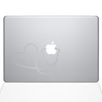The Decal Guru Heart Doctor Decal Vinyl Sticker, 11" MacBook Air, Silver (1417-MAC-11A-S)