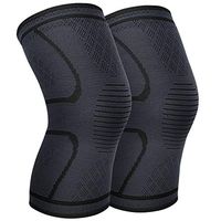 AVIDDA Knee Brace Support Pair for Men Women, Compression Knee Sleeve for Joint Pain Relief, Arthritis, Meniscus Tear, Injury Recovery, Running, Squats, Weight Lifting, Football Gray M