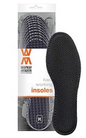 Worker Walker Super Active – breathable work shoes insoles work boot inserts, odor eating charcoal, made of 3 layers, made in Europe, all sizes, cut to fit