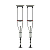 Foldable Aluminum Alloy Underarm Cane Adjustable Height Anti-Skid Spring Shock Absorber Old Man Cane Walker 1 Pair