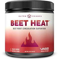 Beet Root Powder Premium Circulation Superfood for Endurance, Energy & Recovery [Patented & Clinically Proven] - Beet Heat Nitric Oxide Supplement Enhanced with Vaso6 & Grape Seed Extract - No Sugar