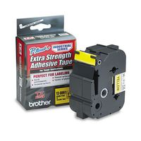 Brother 1 1/2 Inch Extra Strength Super Adhesive Black On Yellow Industrial Tape 1/Pkg 26.2 Ft