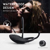 Víbrātíng PênísRǐngs Remote Control Scrotum C-õck Rǐng Sextor Cl-ǐt Stímulatór Sextor Toys for Men Prevent,Black with Remote T-Shirt