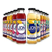 Lion Tea Organic Bottled Dandelion Tea | Immunity Booster - Prebiotic Tea Full of Antioxidants (Variety, 12 Pack)