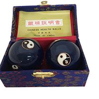 Baoding Balls Chinese health Massage Exercise Stress Balls -Blue YinYang #2