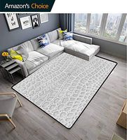 Bigdatastore Animal Print Solid Area Rug Underpadding, Crocodile Leather Pattern in Material Fashion Theme Design Print, Easy Maintenance Area Rug Living Room Bedroom Carpet(3'x 8')