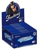 1 Smoking Blue Ultra Thin True King Size Cigarette Rolling Papers Packs (33 Leaves/Pack) + Beamer Smoke Sticker. for Legal Smoking Herbs, Rolling Tobacco, Herbal Mixes, Rollers, Injectors, Ryo, Myo