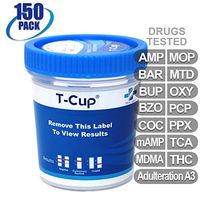 MiCare [150pk] - 14-Panel Multi Drug Test Cup (AMP/BAR/BUP/BZO/COC/mAMP/MDMA/MOP/MTD/OXY/PCP/PPX/TCA/THC with A3) #MI-TDOA-1145A3