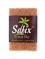 Safix Natural Non-Scratch Multi-Purpose Coconut Scrub-Pad, 4-Count. (7 x 10)
