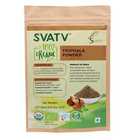 SVATV Organic Triphala Powder 1/2 LB USDA Certified - Balancing Formula for Detoxification & Rejuvenation - Made in India