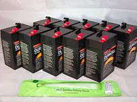 10 Pack of Dura6-5F Batteries with a Glow Stick.