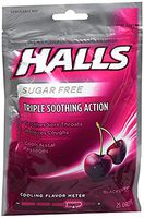 Halls Mentho-Lyptus Drops Sugar Free Black Cherry - 25 ct, Pack of 2