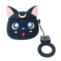 QIANLONG Japanese Anime Sailor Moon AirPods Case, 3D Cartoon Silicone Airpod Case Best Gift for Boys Girls and Anime Fans Compatible with AirPods 1 & 2(Style 06)