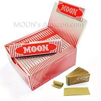 50 booklets Moon King Size 108mm Red Wood Cigarette Tobacco Rolling Papers 1600 Leaves with Tips