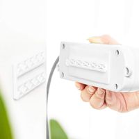 Self Adhesive Power Strip Fixator, AZXYI 2 Pack Power Strip Clamp Wall Mount, Punch Free Power Strip Holder Mount for Fixed Socket, WiFi Router, Remote Control and Tissue Box