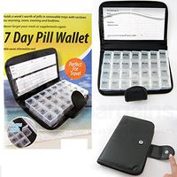 Deluxe 7 Day Pill Organizer Dispenser Box In Wallet Weekly Medicine Travel Case