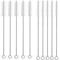 JOYECO 10 Pcs Straw Cleaning Brush Reusable Metal Pipe Cleaner for Multiple Size Straws, Keyboards, Jewelry