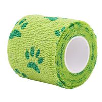 ZALING Pet Dog Cat Self-Adhesive Elastic Bandage Non-Woven Fabrics Green and Blue Dog Claw
