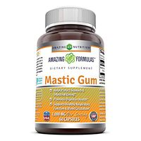 Amazing Formulas Mastic Gum 1000mg Per Serving 60 Capsules -(Non GMO,Gluten Free)- Supports Gastrointestinal Health, Digestive Function, Immune Function and Oral Health