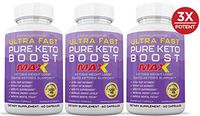 Ultra Fast Pure Keto Boost Max 1200MG Keto Pills Advanced BHB Ketogenic Supplement Exogenous Ketones Ketosis for Men Women 60 Capsules 3 Bottles