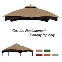 Eurmax Replacement Canopy Top for Lowe's Allen Roth 10X12 Gazebo #GF-12S004B-1 (Khaki)