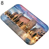 856store Sea and Building Pattern Floor Mat,Buildings Sea Living Room Hallway Mat Entrance Rug Anti-slip Bathroom Carpet 8#