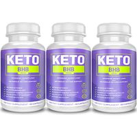 Keto BHB Real Capsules for Weight Loss, Keto BHB 800 Pills for Real Energy, Focus, Metabolism Boost - Premium Advanced Powder Exogenous Ketones for Rapid Ketosis Diet for Men Women - 3 Bottles