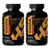 Brain Function Booster - RESVERATROL 1200 - Natural Formula - Green Tea Extract Capsules - 2 Bottles 120 Capsules