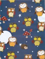 Owl Rolled Gift Wrapping Paper 2 Sheets of 20 in x 27.5 in