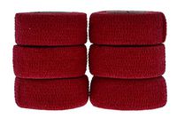 Andover Flexible Sports Tape Wrap (6 Pack), Red, 1"