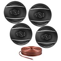 Pioneer (2 Pairs) TS-A1670F 320 Watt 6.5" 3-Way A-Series Coaxial Speakers 6-1/2" w/Free 16 Gauge 25ft Speaker Wire