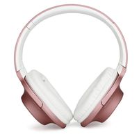 YJYdada Foldable Over Ear Stereo Headphone Wired Headset Soft Earmuffs for iPhone PC (Rose Gold)