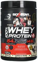 Six Star Pro Nutrition 100% Whey Protein Plus, 64G Ultra-Pure Whey Protein Powder, Cookies and Cream, 2 Pound