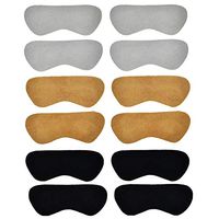 6 Pairs Soft Suede Leather Heel Grip Heel Pads，Reusable Self-Adhesive Shoe Inserts Liners for Men and Women's Loose Shoes， for Preventing Heel Slipping