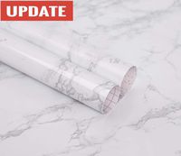 practicalWs Marble Contact Paper Granite Gray/White Roll Kitchen countertop Cabinet Furniture is renovated Thick PVC Easy to Remove Without Leaving Marks Upgrade (24" x 118")