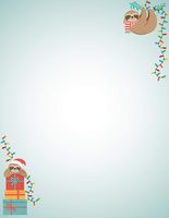 Great Papers! Sloth Holiday Letterhead, 8.5" x 11", 80 Count (2019110)