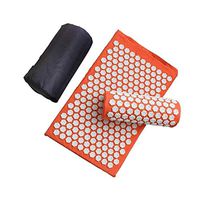 Lotus Acupuncture Massage Pads Relief Back Body Stress Pain Acupressure Cushion Yoga Mat with Pillow,Orange 15