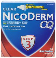 NicoDerm CQ Step 3 Clear Patch, 7 mg, 2-Week Kit (14 patches) by Nicoderm BEAUTY
