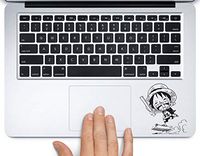 Chibi Luffy One Piece Printed Trackpad Clear Vinyl Decal Sticker Compatible with Apple MacBook Pro Air 11" 12" 13" 15" All Years Laptop Keyboard (New 13" MacBook Pro)