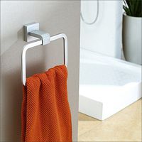 BOEN A2016 SOLID Aluminum Bathroom Towel Ring/Holder Wall Mount, Sliver Grey