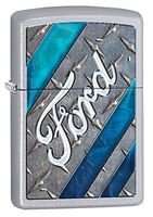 Zippo Ford Color Lighter, Satin Chrome