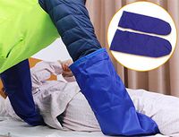 LUCKYYAN 1 Pair Shift Assisted Massage Decompression Gloves - Bedridden Patients Move Slip Cloth -Single Layer -55×21cm,Blue