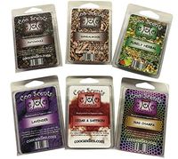 6 Pack Soy Wickless Candle Tart Wax Bar Melts Earthy Incense Herbal Pack - Includes one 6 Cube Pack of Each of Lavender, Cedar and Saffron, Sandalwood, Purely Herbal, Patchouli, and Nag Champa