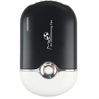 TAROMAING USB Mini Portable Fans Rechargeable Electric Bladeless Handheld Air Conditioning Cooling Refrigeration Fan For Eyelash (Black)