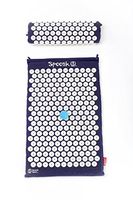 Spoonk - Back Pain and Sleep Aid Relief in Cotton Regular Size Acupressure Mat with Bag Eco USA Foam, Navy Blue